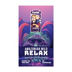 Super Magic Mushroom Bro’s - Amazonian Wild RELAX - 400MG Capsules | Mushrooms Canada